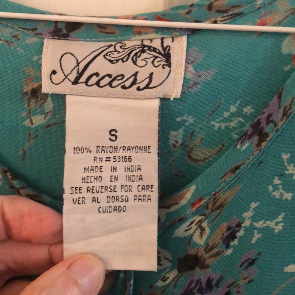 Adorable Access Teal Flowered Skort Romper - Picture 6 of 8
